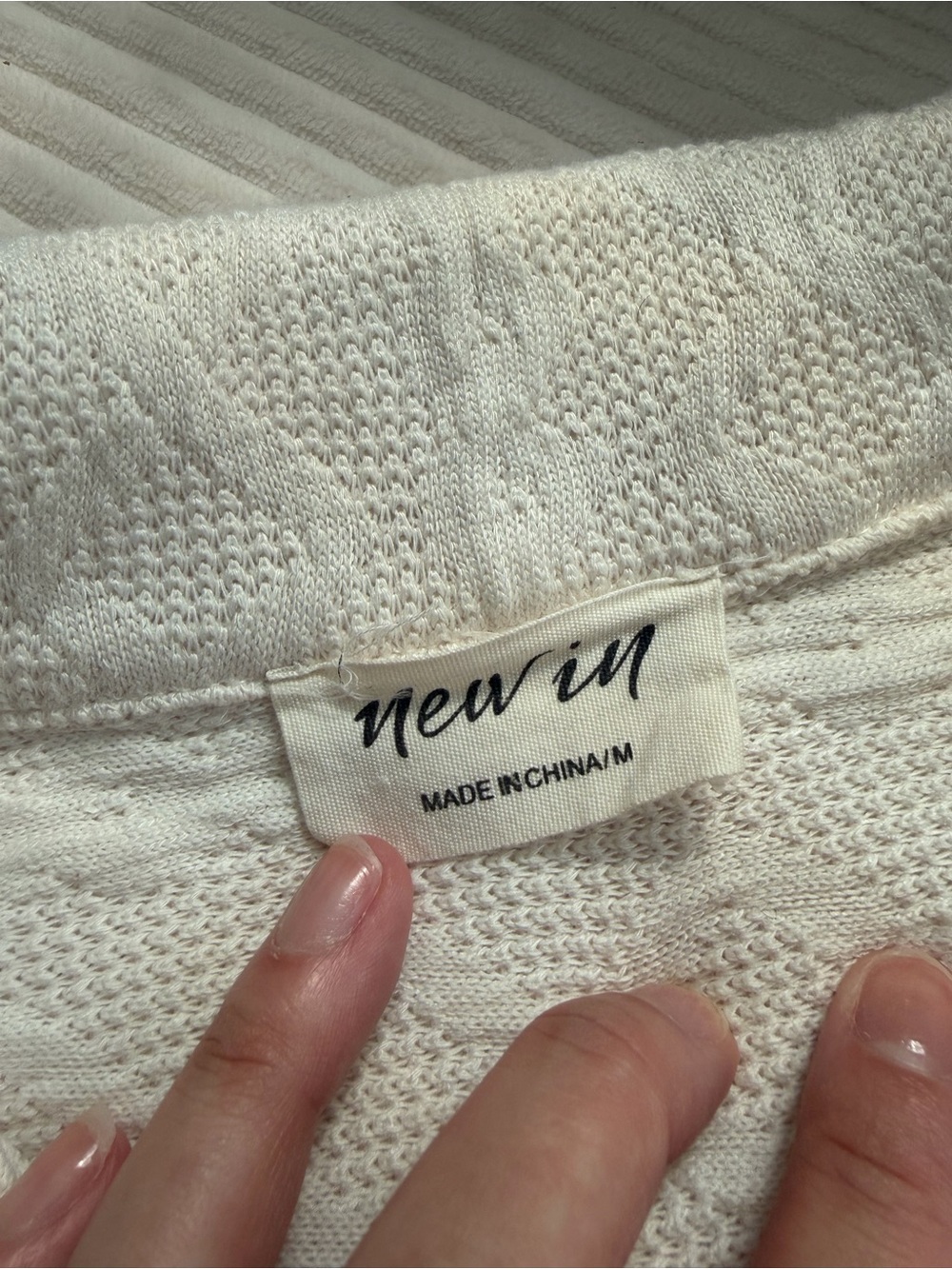 Cream Cable Knit Button-Front Shacket - Picture 4 of 4
